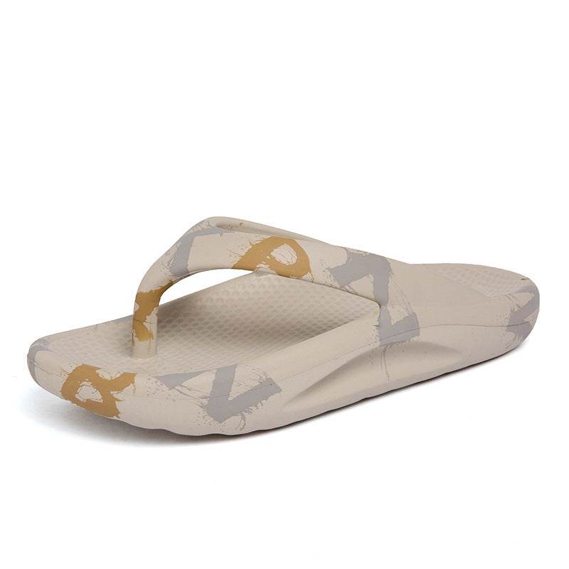 Flip-flops Men Wear Sandy Beach Platform Outside And Step On Shit - Mubimart