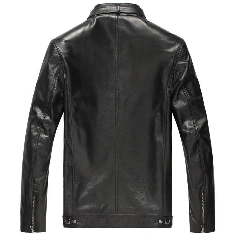 Men's leather leather jacket - Mubimart