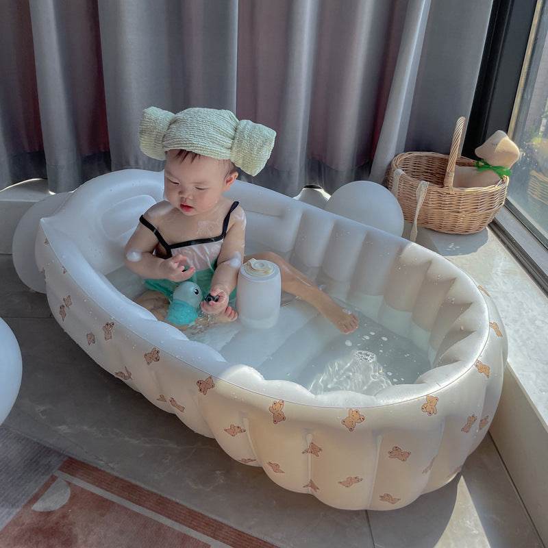 Indoor Children's Inflatable Bathtub Home Bath Tub - Mubimart