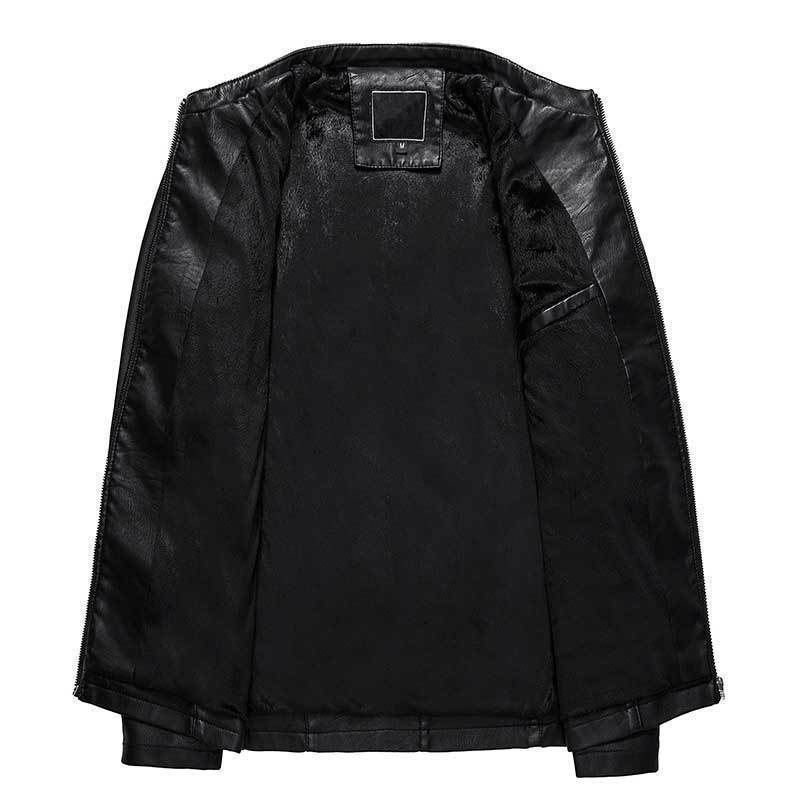 Men's leather PU leather jacket - Mubimart
