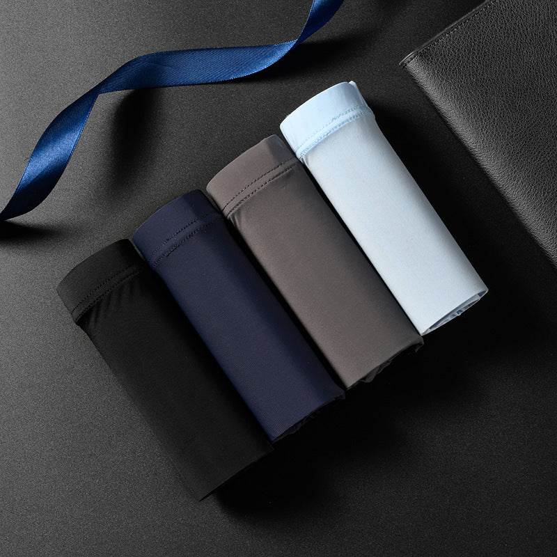 Mens Boxers Shorts Ice Silk Men Panties Seamless Sexy Underwear Man Underpants Pants Male Sexy Briefs Boxershorts Men - Mubimart