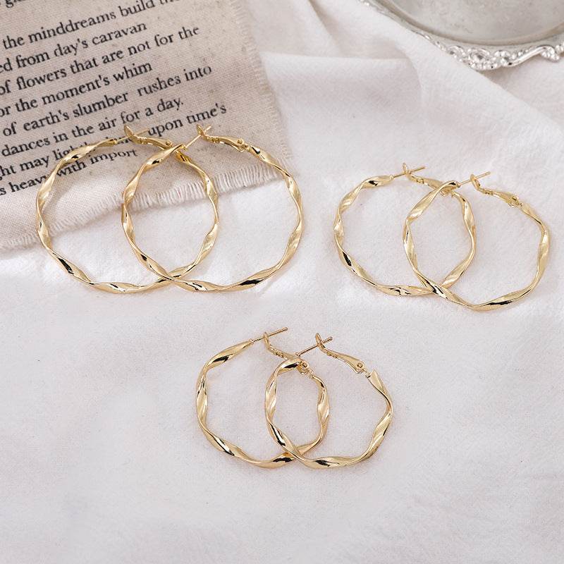 Metal hoop earrings - Mubimart
