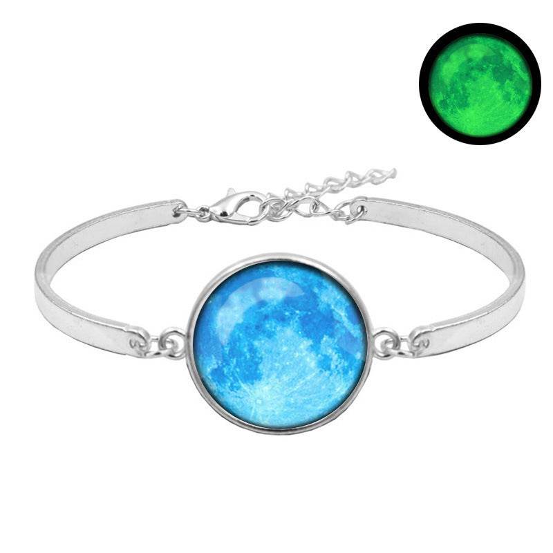 Galaxy Moon Time Gemstone Luminous Bracelet - Mubimart