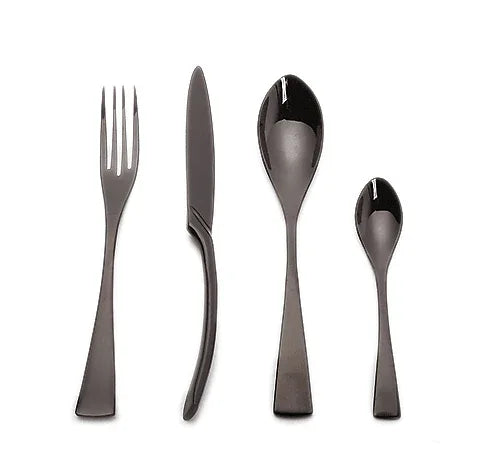 4PCS-Set-Black-Stainless-Steel-Cutlery-Korean-Dinnerware-Set-Gifts-Mirror-Polishing-Silverware-Sets-Scoop-Knife-and-Fork-Sets-Mubimart-2561 - Mubimart