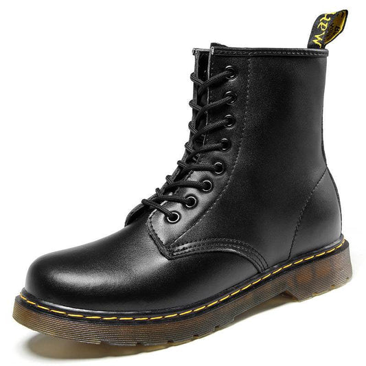 Women's Boots Combat Ankle Boots Lace Up Shoes - Mubimart