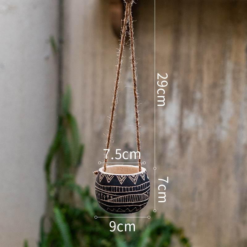 Balcony Wall Hanging Decorative Geometric Hanging Basket Planter - Mubimart