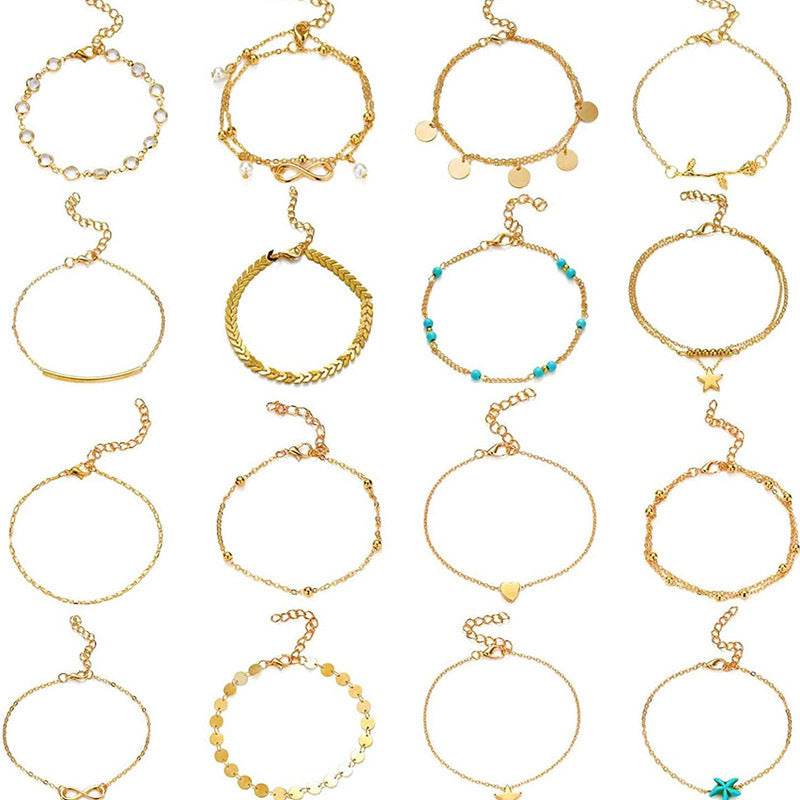A Variety Of Combination Anklets - Mubimart