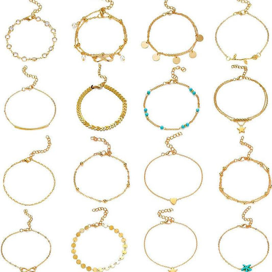 A Variety Of Combination Anklets - Mubimart