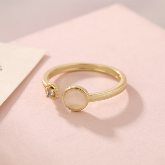 Pearl Butterfly Light Luxury Open Ring Temperament