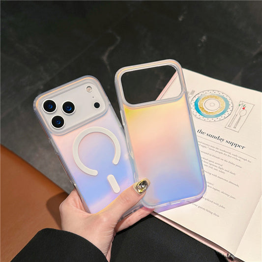 iPhone 17 Laser Gradient Frosted Case – Minimalist Shockproof Cover | Mubimart