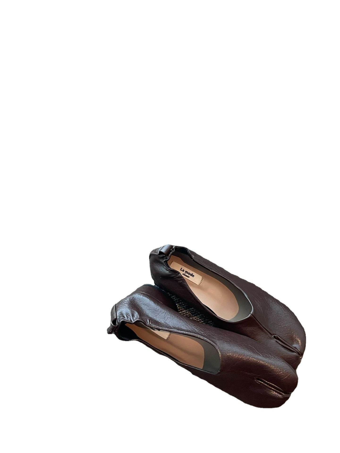 Split-toe Shoes Trotter Horseshoe Pumps - Mubimart
