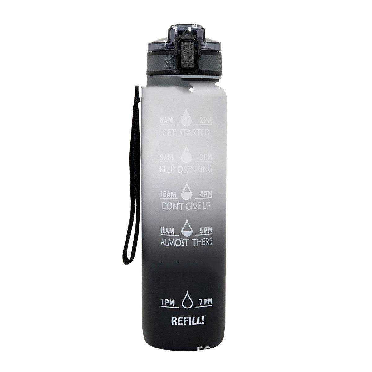Sports Frosted Gradient Water Bottle - Mubimart