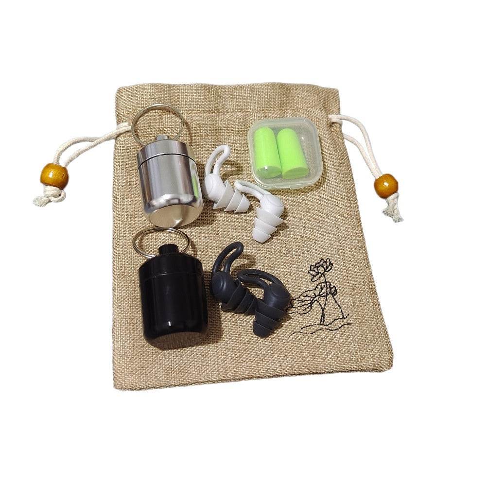 Noise-reduction Ear Plugs Aluminum Box Nano Silicone Soundproof Earplugs Sleep Soundproof Waterproof Earplug - Mubimart