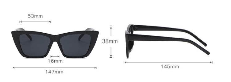 INS Vintage Fashion Cat Eye Sunglasses - Mubimart