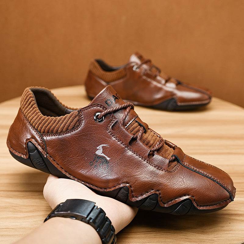 High Quality Men Sneakers Fashion Lace-up Flats Shoes - Mubimart