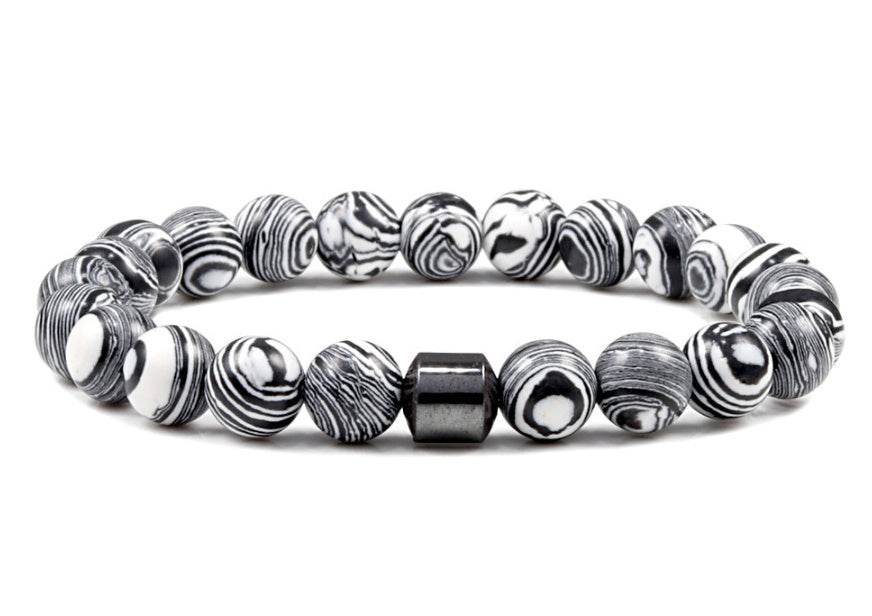 Natural Gemstone Bracelet Vintage Stone Beads Men Women Jewelry - Mubimart