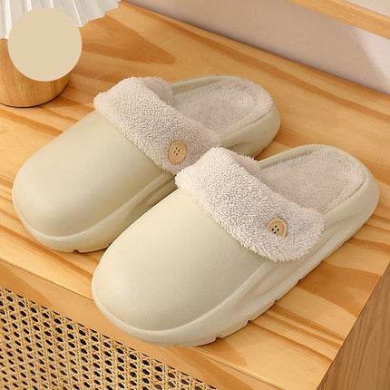 Detachable Washable Slippers Winter Warm House Shoes Bedroom Slippers Women - Mubimart