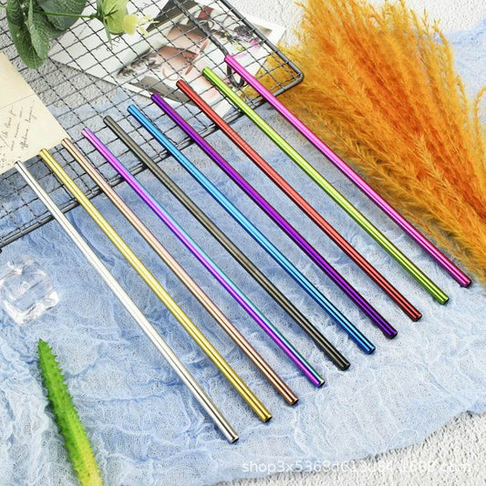 5 Sets Of 304 Stainless Steel Straws - Mubimart
