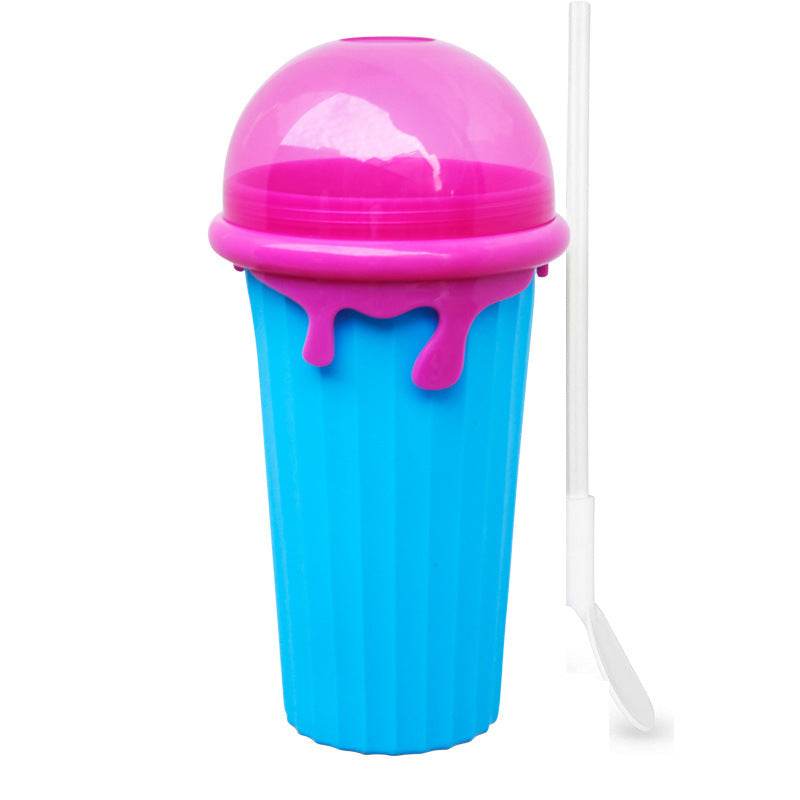 500ml Large Capacity Slushy Cup Summer Squeeze Homemade Juice Water Bottle Quick-Frozen Smoothie Sand Cup Pinch Fast Cooling Magic Ice Cream Slushy Maker Beker Kitchen Gadgets - Mubimart
