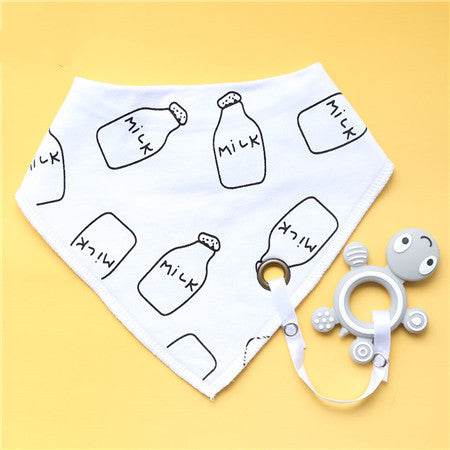 Cotton Bibs Burp Silicone Bib - Mubimart