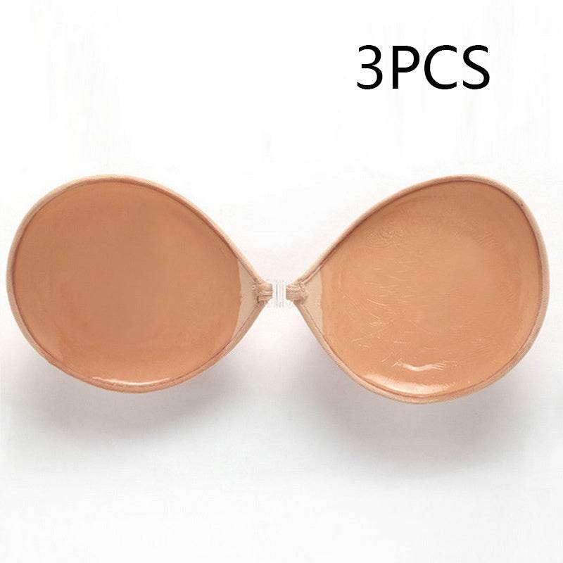 Breathable Seamless Push Up Strapless Invisible One Piece Silicone Bra - Mubimart