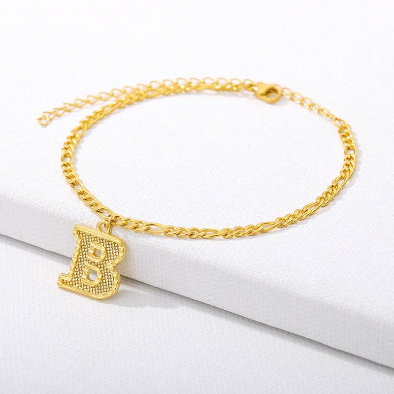 26 English alphabet anklets - Mubimart