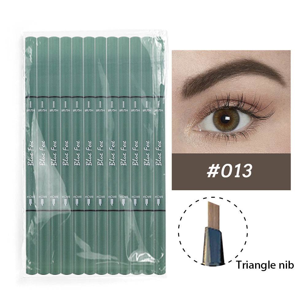 Ultra-fine Double-headed Eyeliner Eyebrow Pencil Rotatable - Mubimart