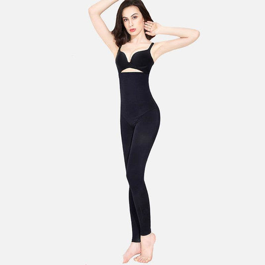 Slimming thigh high waist abdomen shaping pants - Mubimart