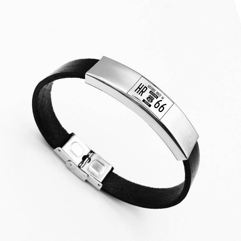 Titanium steel bangle bracelet - Mubimart