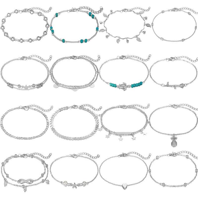 A Variety Of Combination Anklets - Mubimart