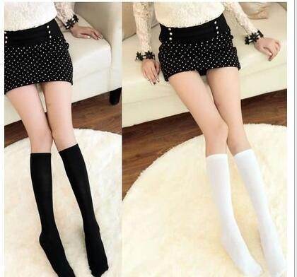 Japan original single school uniform student socks black high stockings thin calf socks female knee socks factory wholesale - Mubimart