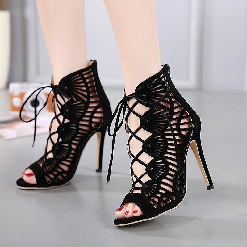 Lace high heels - Mubimart