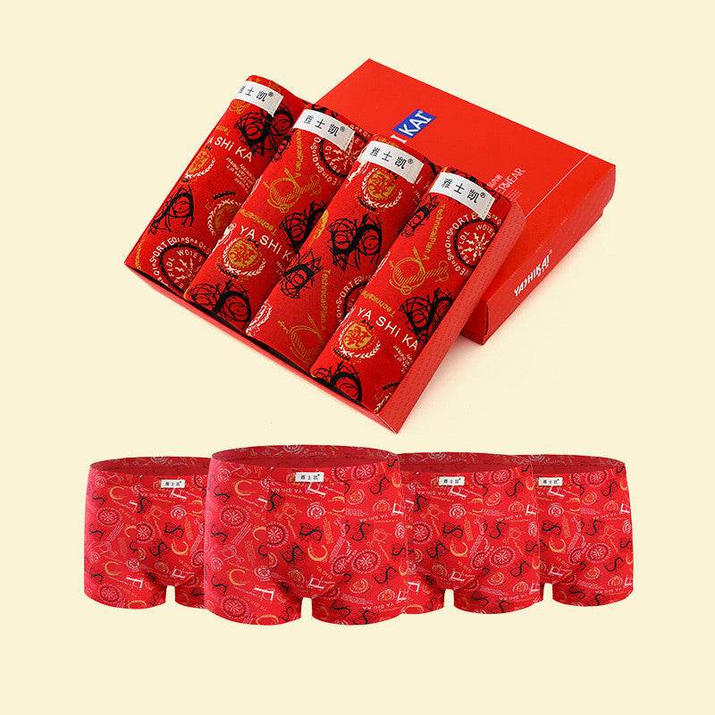 Men's boxer briefs 4pcs - Mubimart