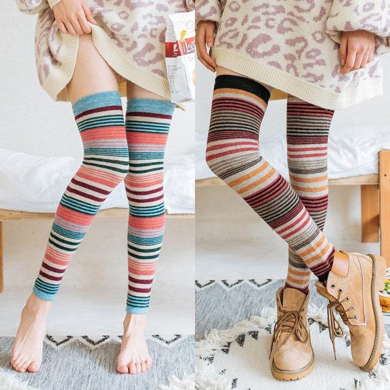 Rabbit Wool Knee Socks High Leg - Mubimart