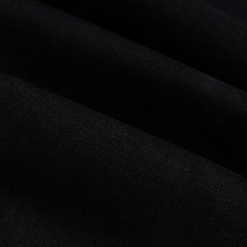 Pure Black Stretch Fit High Street Fit Men's Jeans - Mubimart