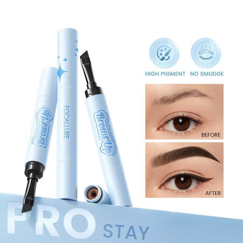 2 In 1 3D Eyebrow Gel Cream Eyeliner Pencil 3 Colors Waterproof Long-lasting Eyebrow Pomade Enhancers Makeup Cosmetics - Mubimart