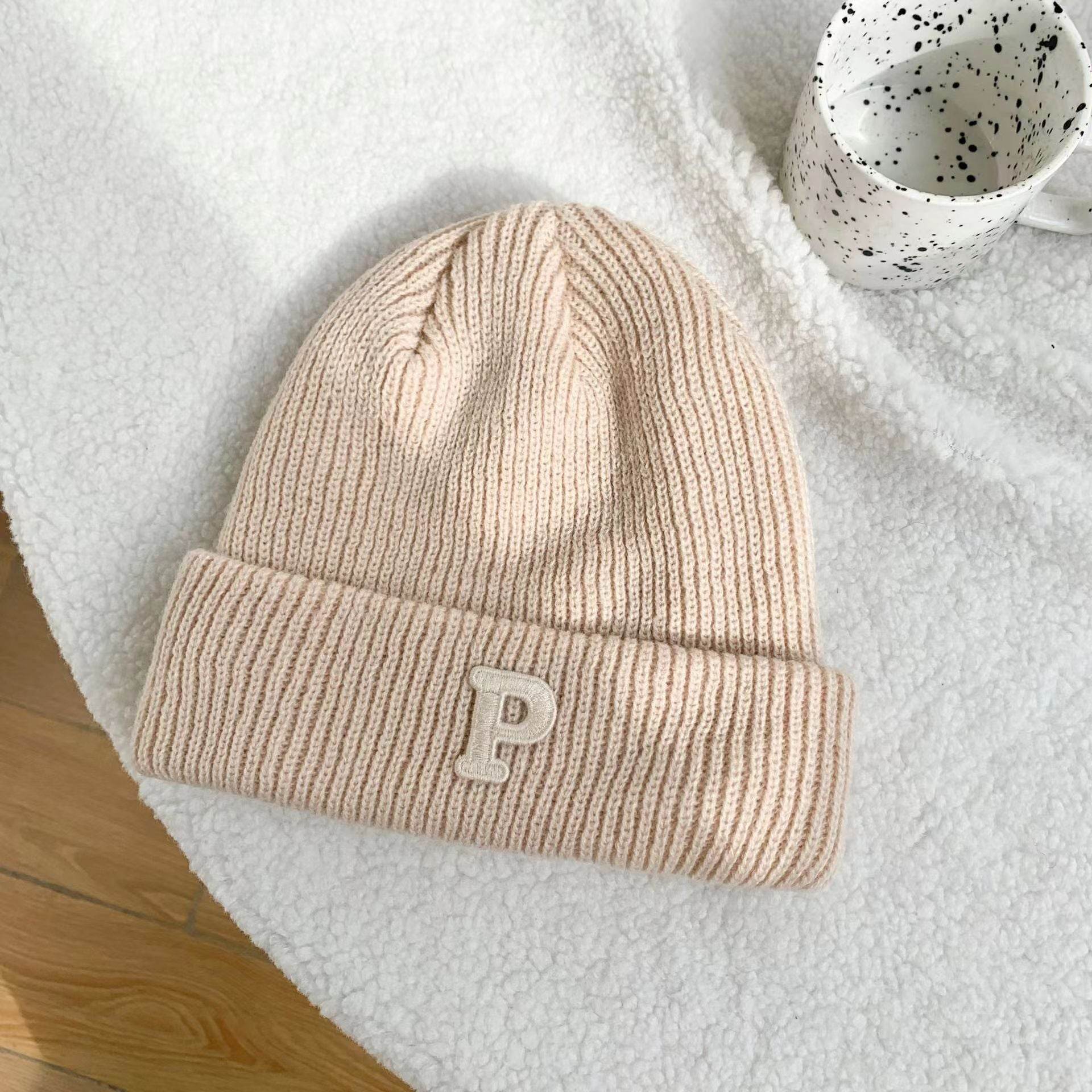Men And Women Autumn And Winter Korean Style All-matching Couple Trendy Brand Thermal Head Cover Beanie Hat - Mubimart