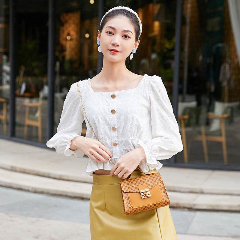 Stitching Women Summer Shoulder Crossbody Bag - Mubimart