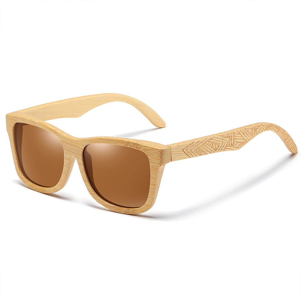 Polarized wooden sunglasses - Mubimart