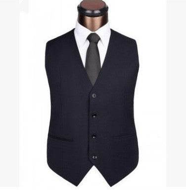 Slim suit vest men's British suit vest - Mubimart
