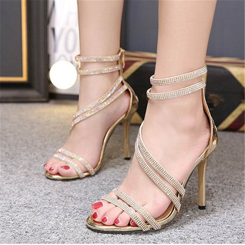 Rhinestone stiletto heels - Mubimart