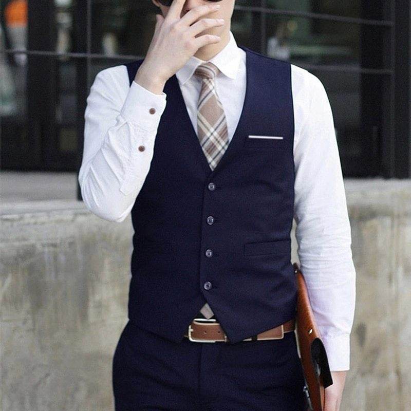 Slim overalls suit vest - Mubimart