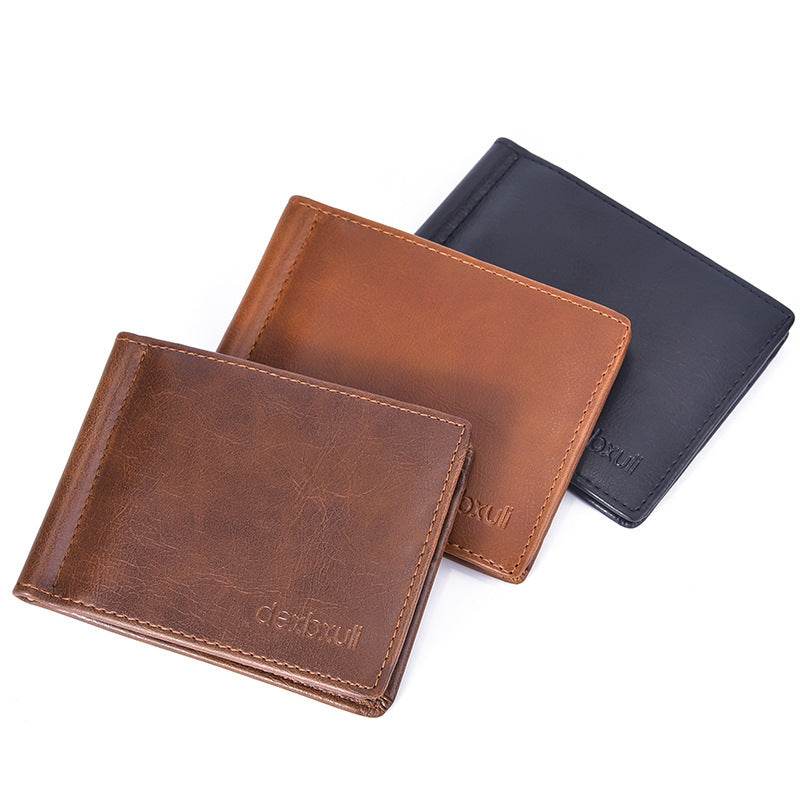 Mens Fashion Simple Vintage Mini Wallet - Mubimart