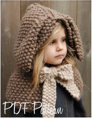 Baby Girls Hats Handmade Kids Winter Hats Wrap Bear Scarf Caps - Mubimart