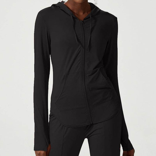 Women's Thin Sports Long-sleeved Workout Clothes Top - Mubimart