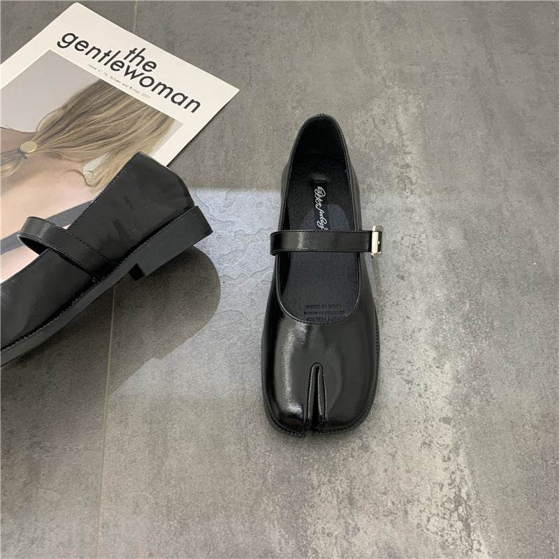 Split Toe Mary Jane Shoes - Mubimart