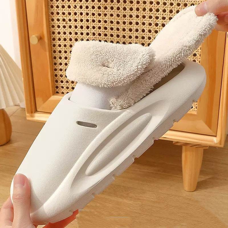 Detachable Washable Slippers Winter Warm House Shoes Bedroom Slippers Women - Mubimart