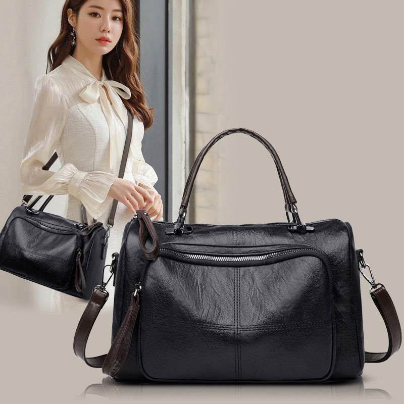 Women New Soft PU Leather Handbag Large Capacity Crossbody Bag - Mubimart