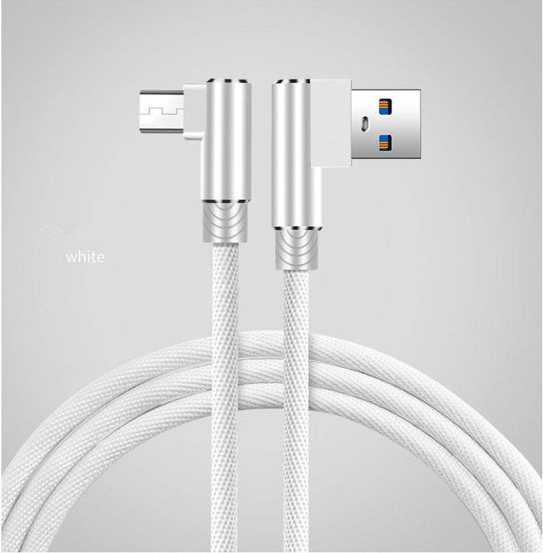 Double Elbow Fast Charging Mobile Phone Data Cable Mobile Game Charging Cable - Mubimart