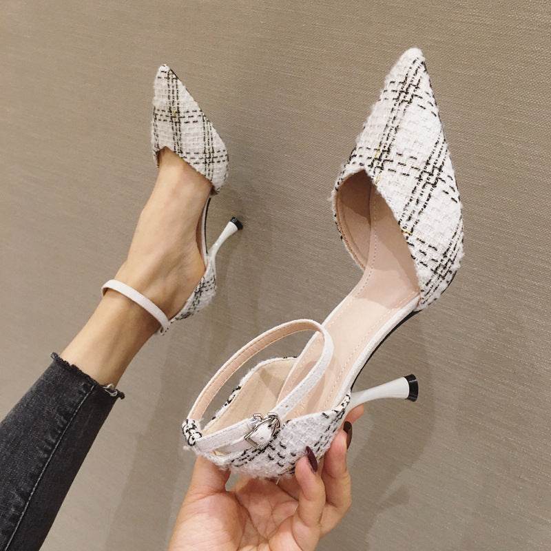 Small fragrant high-heeled women's stiletto heels with high heels - Mubimart